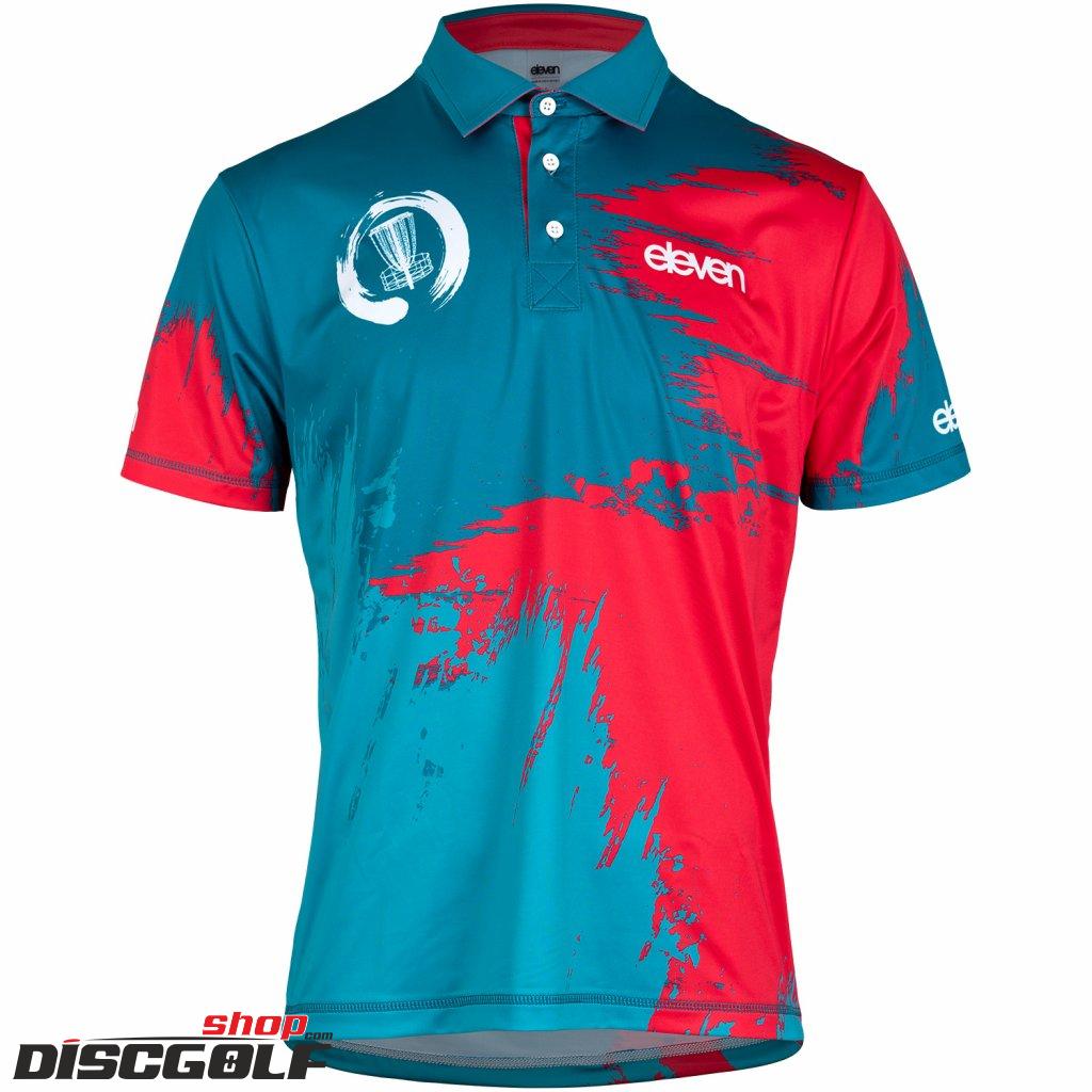 Eleven Pánské triko s límečkem Renne Discgolf Červená/Red