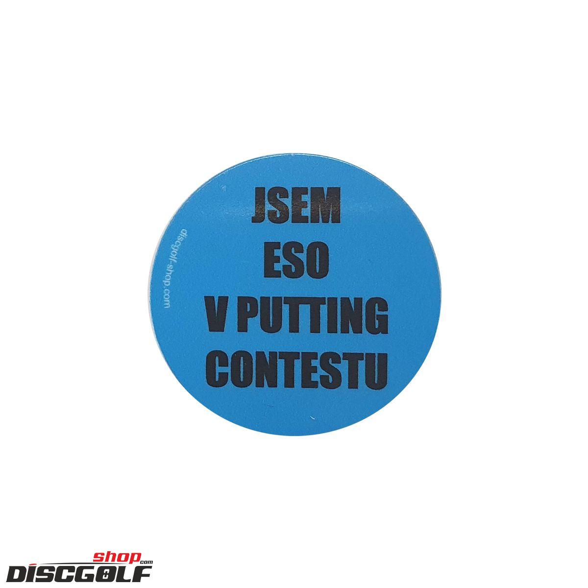 Samolepka "Jsem eso v putting contestu" (discgolf)