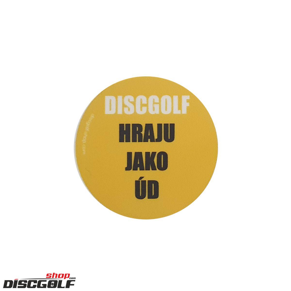 Samolepka "Discgolf hraju jako úd" (discgolf)