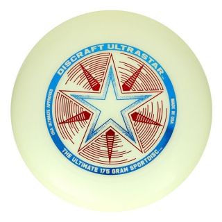 Discraft UltraStar Bílá-fosforová/Whine-glow (discgolf)