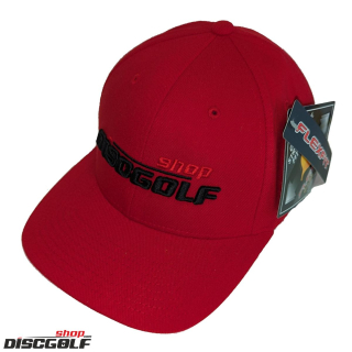 Discgolf-Shop.com Kšiltovka Flexfit 3D LOGO Červená/Red L/XL (discgolf)